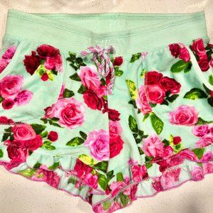 Betsey Johnson Floral terry cloth pajama lounge shorts